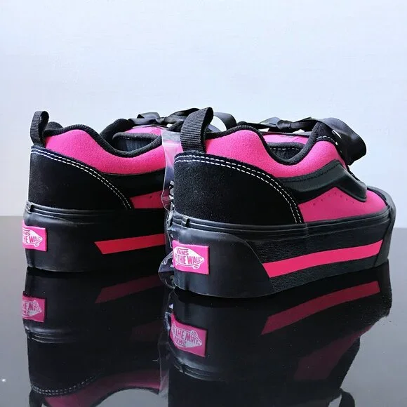 Vans Women's Knu Stack Suede Platform in Striking Combination Black / Fuchsia - Picture 6 of 12